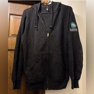 Whole Foods Flagstaff Produce Patch Market Employee  Logo Black Zip Hoodie Orgnc
